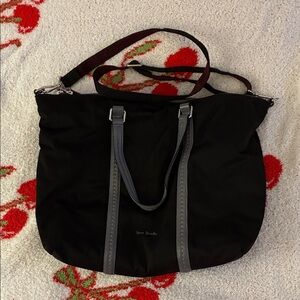 Vera Bradley Black Tote with Charcoal Straps